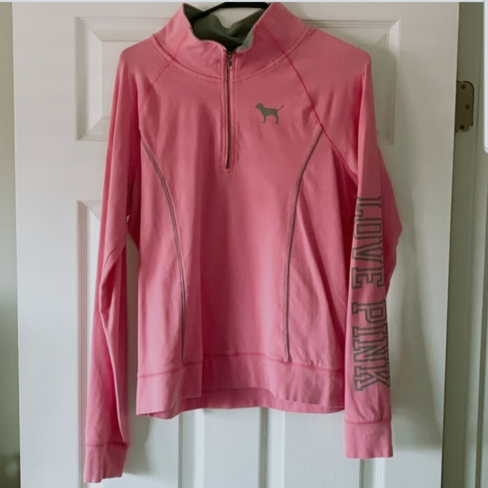Victoria's Secret PINK quarter zip in Pink